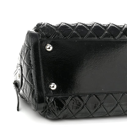 Chanel Patent Quilted Day Glo Flap Bag Black 8 of 10