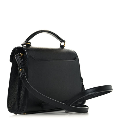 Saint Laurent Grain de Poudre Mini Classic Monogram Cassandra Top Handle Black 3 of 9