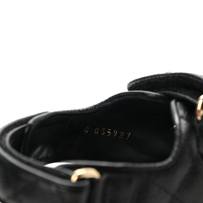 Chanel Grained Calfskin Velcro Dad Sandals 36.5 Black 8 of 9