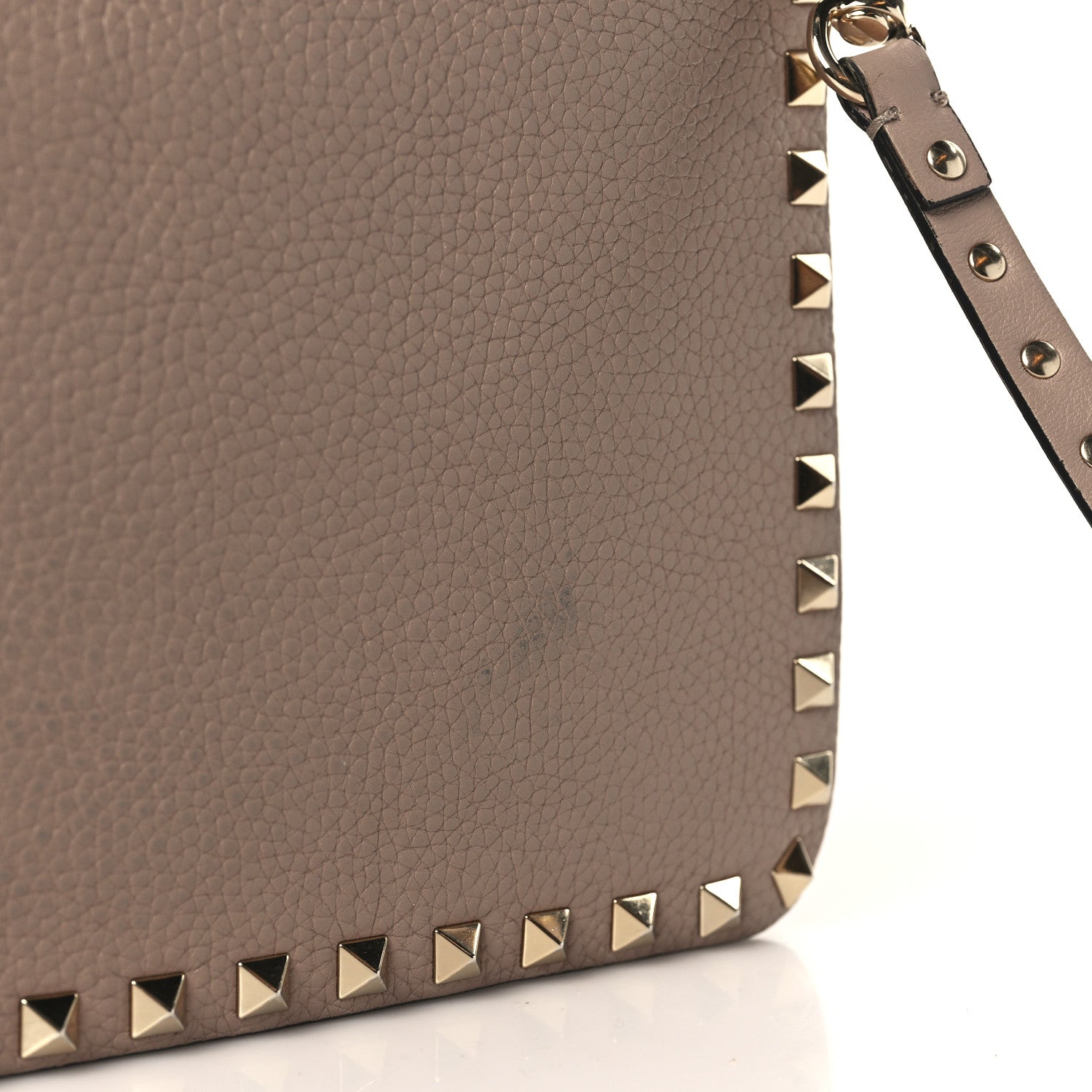 Valentino Garavani Grained Calfskin Small Rockstud Flap Crossbody Bag Poudre 9 of 9