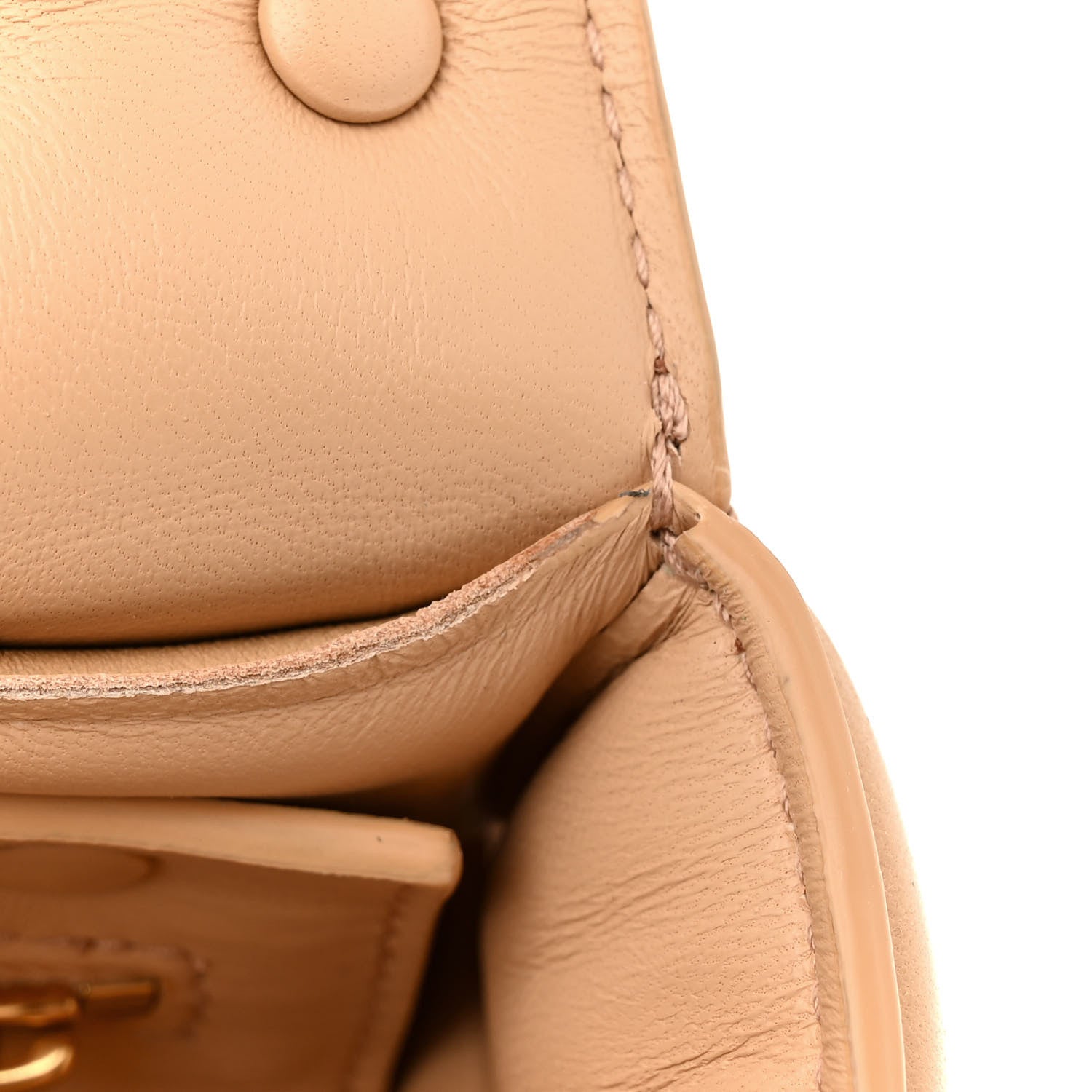 Bottega Veneta Lambskin Maxi Intreccio Padded Chain Cassette Crossbody Bag Almond 11 of 12