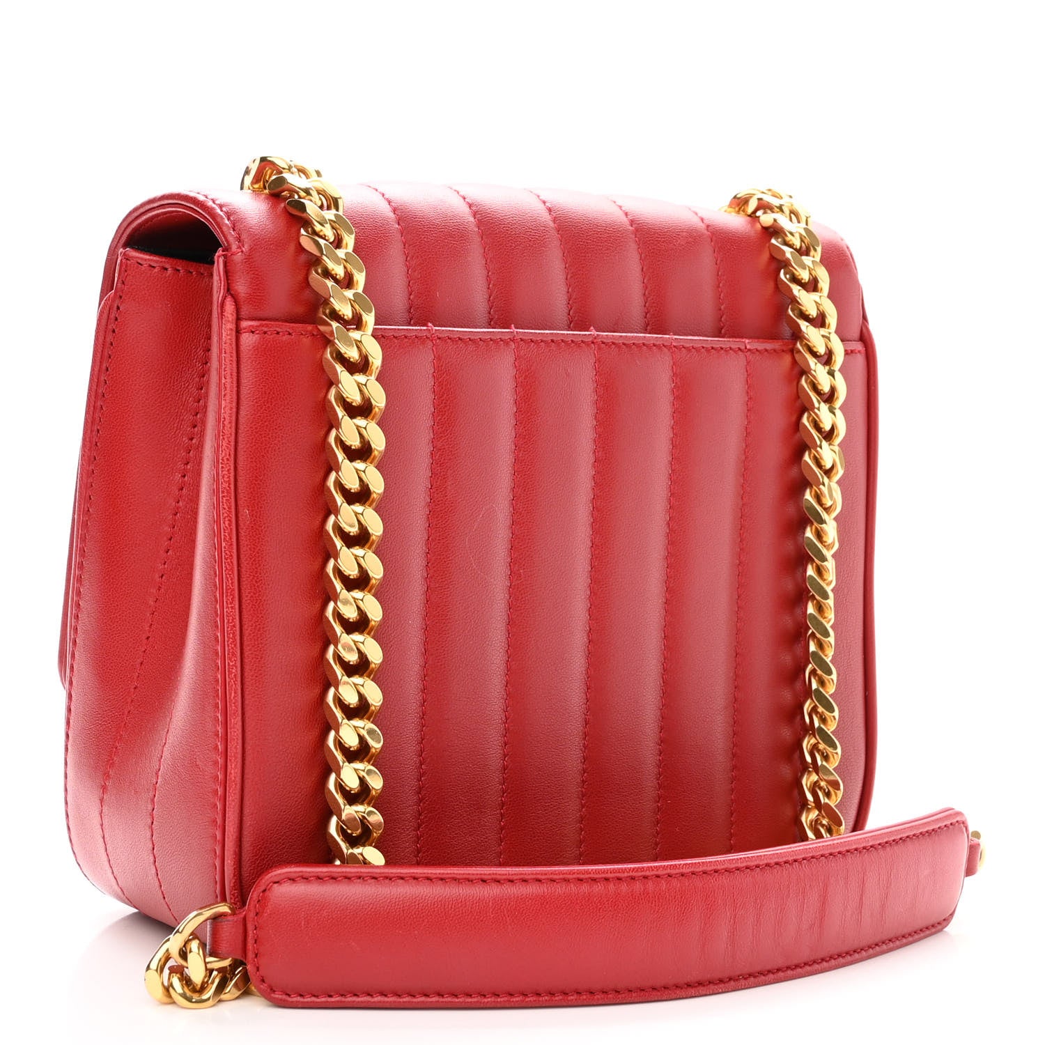 Saint Laurent Lambskin Matelasse Monogram Medium Vicky Chain Bag Rouge Eros 3 of 11