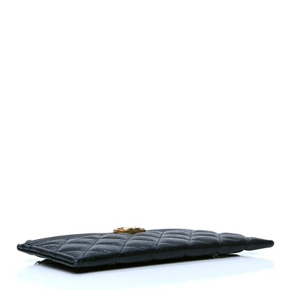 Chanel Caviar Quilted Classic Zip Boy Pouch Black 3 of 6