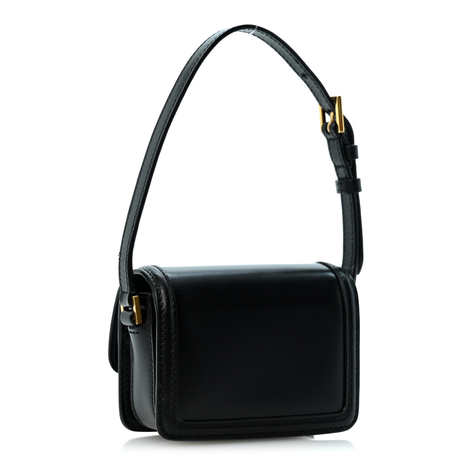 Saint Laurent Smooth Calfskin Micro Solferino Satchel Black 2 of 9