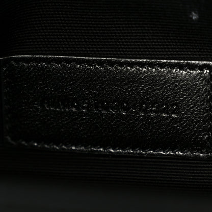 Saint Laurent Grain De Poudre Textured Mixed Matelasse Triquilt Monogram Clutch Black 7 of 9
