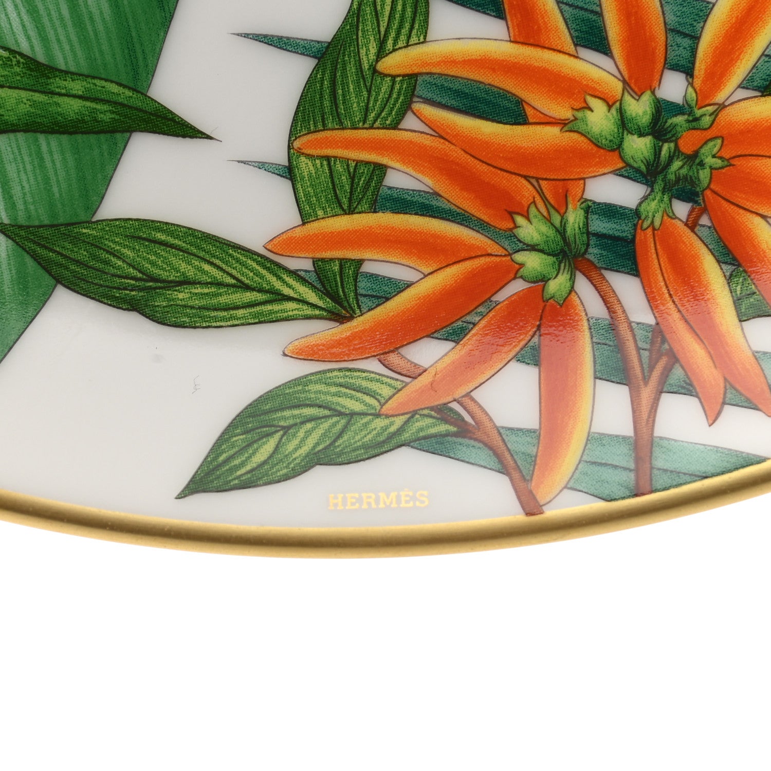 Hermes Porcelain Passifolia Dessert Plate N°1 Set of 2 6 of 7