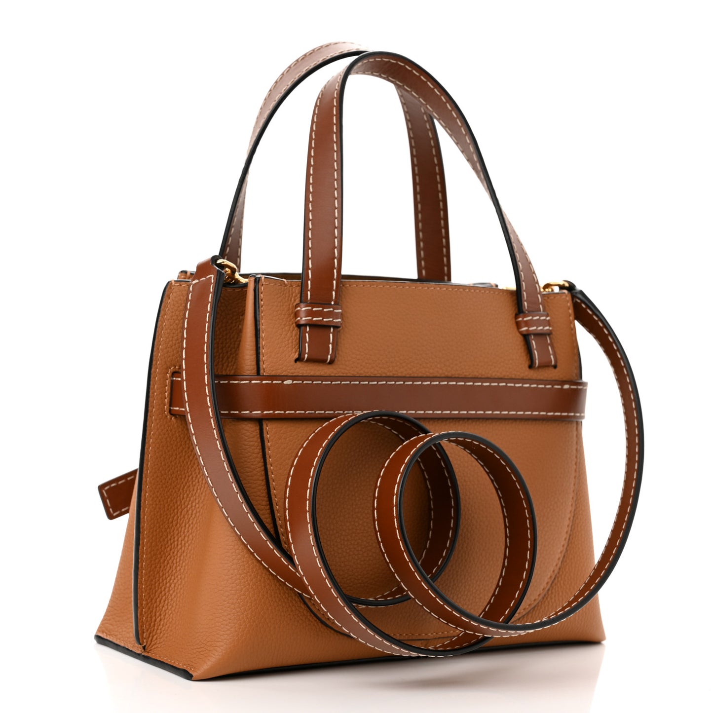 Calfskin Mini Gate Tote Caramel