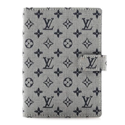 Louis Vuitton Mini Lin Small Ring Agenda Cover Blue 1 of 10
