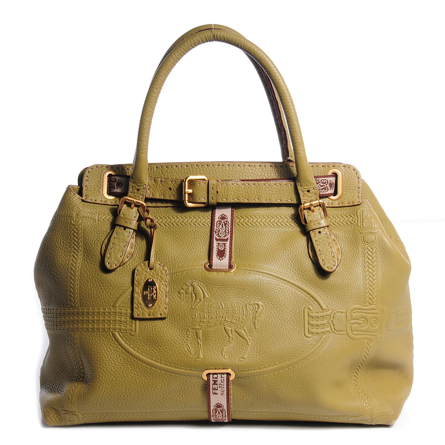 Calfskin Romano Selleria Large Villa Borghese Tote Muschio