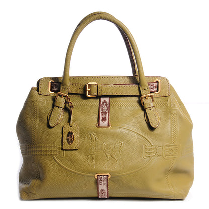 Fendi Calfskin Romano Selleria Large Villa Borghese Tote Muschio 1 of 12