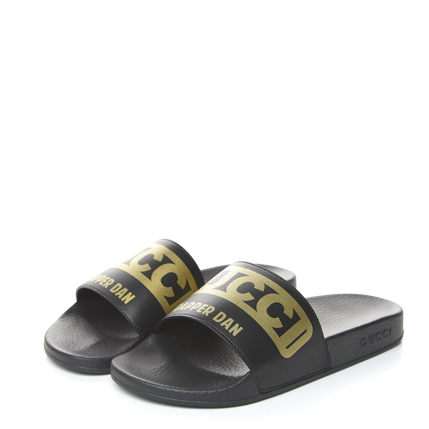 X DAPPER DAN Rubber Womens Slide Sandals 35 Black