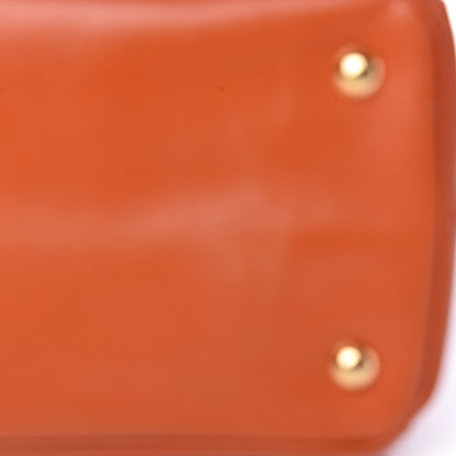 Prada Saffiano Lux Small Tote Papaya 11 of 14