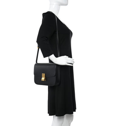 Celine Box Calfskin Medium Classic Box Flap Bag Black 2 of 16