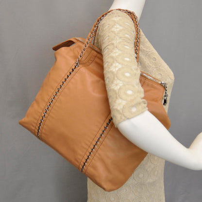 Chanel Calfskin Leather Luxe Ligne Tote Beige 2 of 9