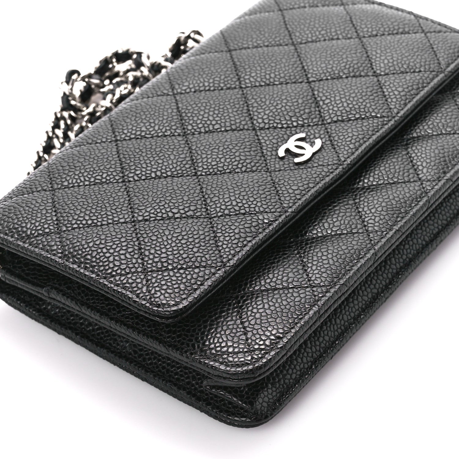 Chanel Caviar Quilted Wallet on Chain WOC Black 11 of 13