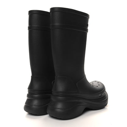 Balenciaga X CROCS Rubber Womens Rain Boots 41 Black 4 of 6