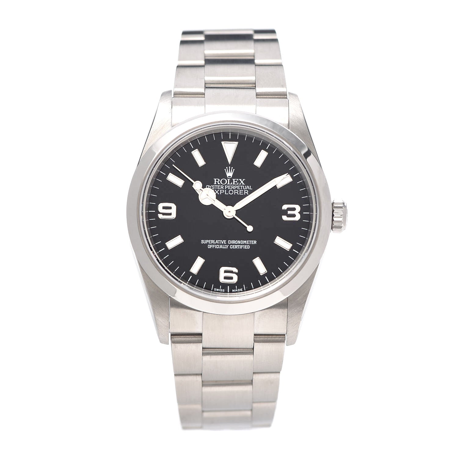 Rolex Stainless Steel 36mm Oyster Perpetual Explorer Watch Black 114270 1 of 5