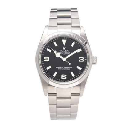 Rolex Stainless Steel 36mm Oyster Perpetual Explorer Watch Black 114270 1 of 5