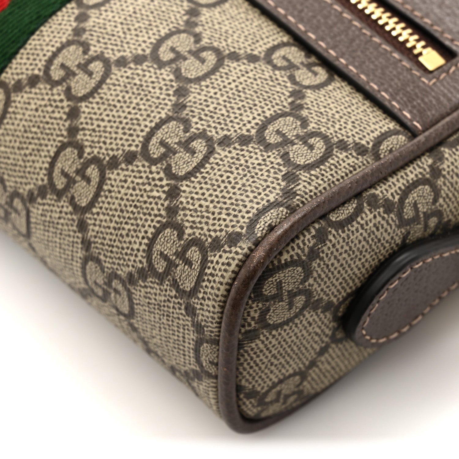 Gucci GG Supreme Monogram Web Mini Ophidia Shoulder Bag Brown 12 of 13