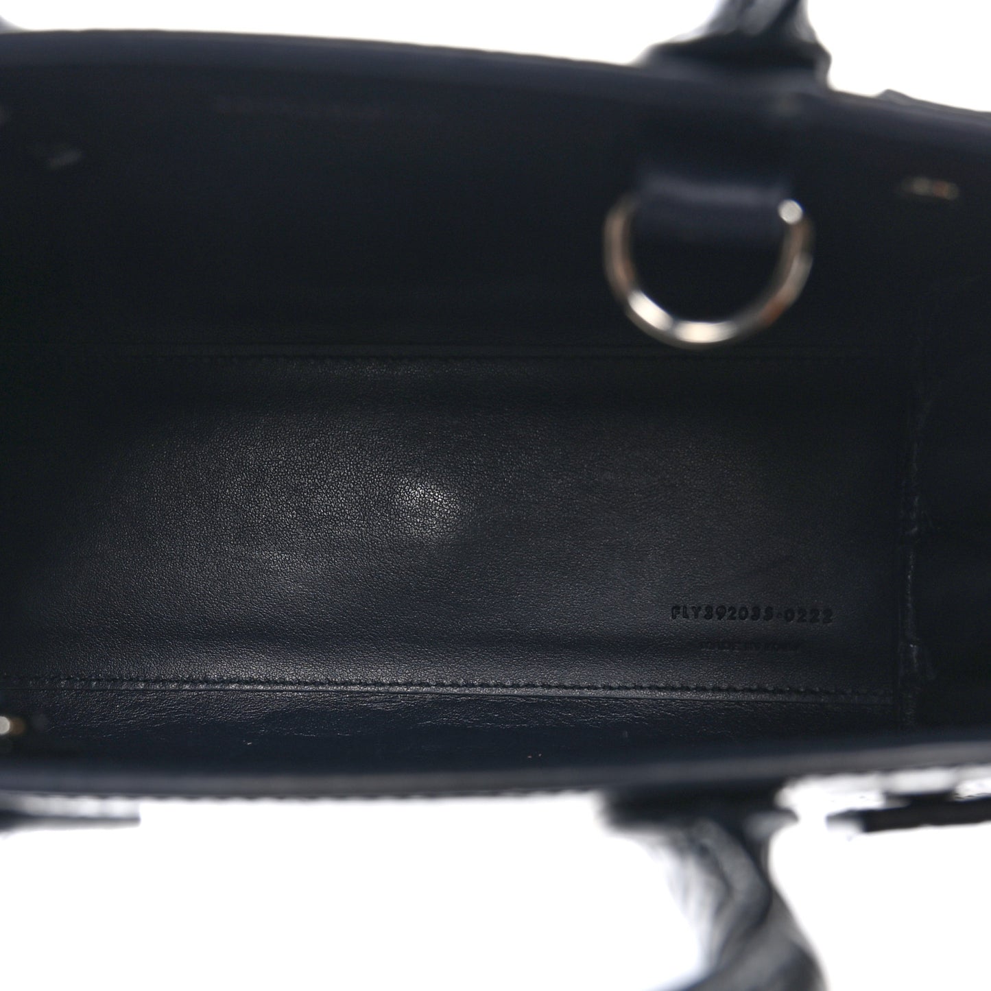 Calfskin Crocodile Embossed Nano Sac De Jour Deep Marine
