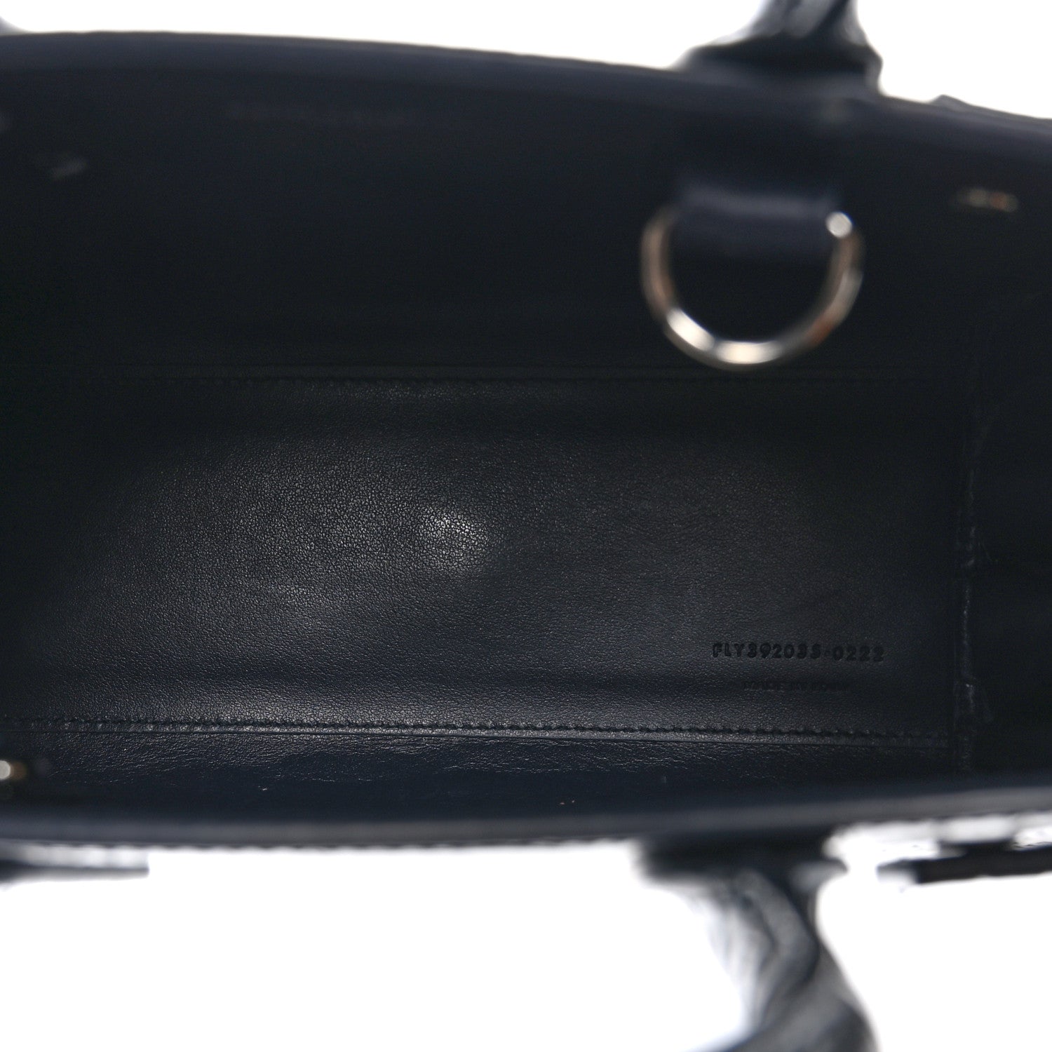Saint Laurent Calfskin Crocodile Embossed Nano Sac De Jour Deep Marine 5 of 10