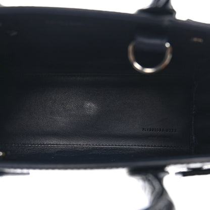 Saint Laurent Calfskin Crocodile Embossed Nano Sac De Jour Deep Marine 5 of 10