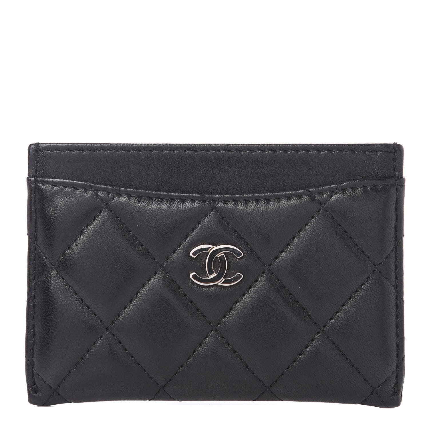 Chanel Lambskin Quilted Card Holder Black 1 of 11