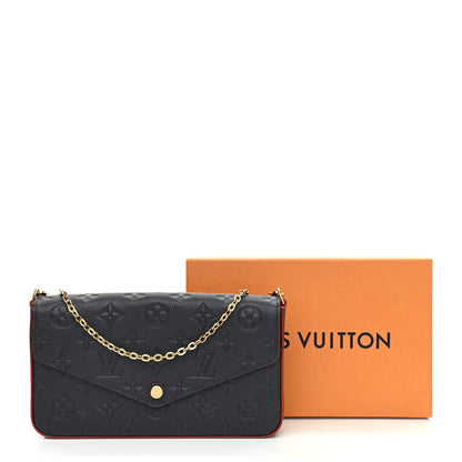 Louis Vuitton Empreinte Pochette Felicie Chain Wallet Marine Rouge 9 of 9
