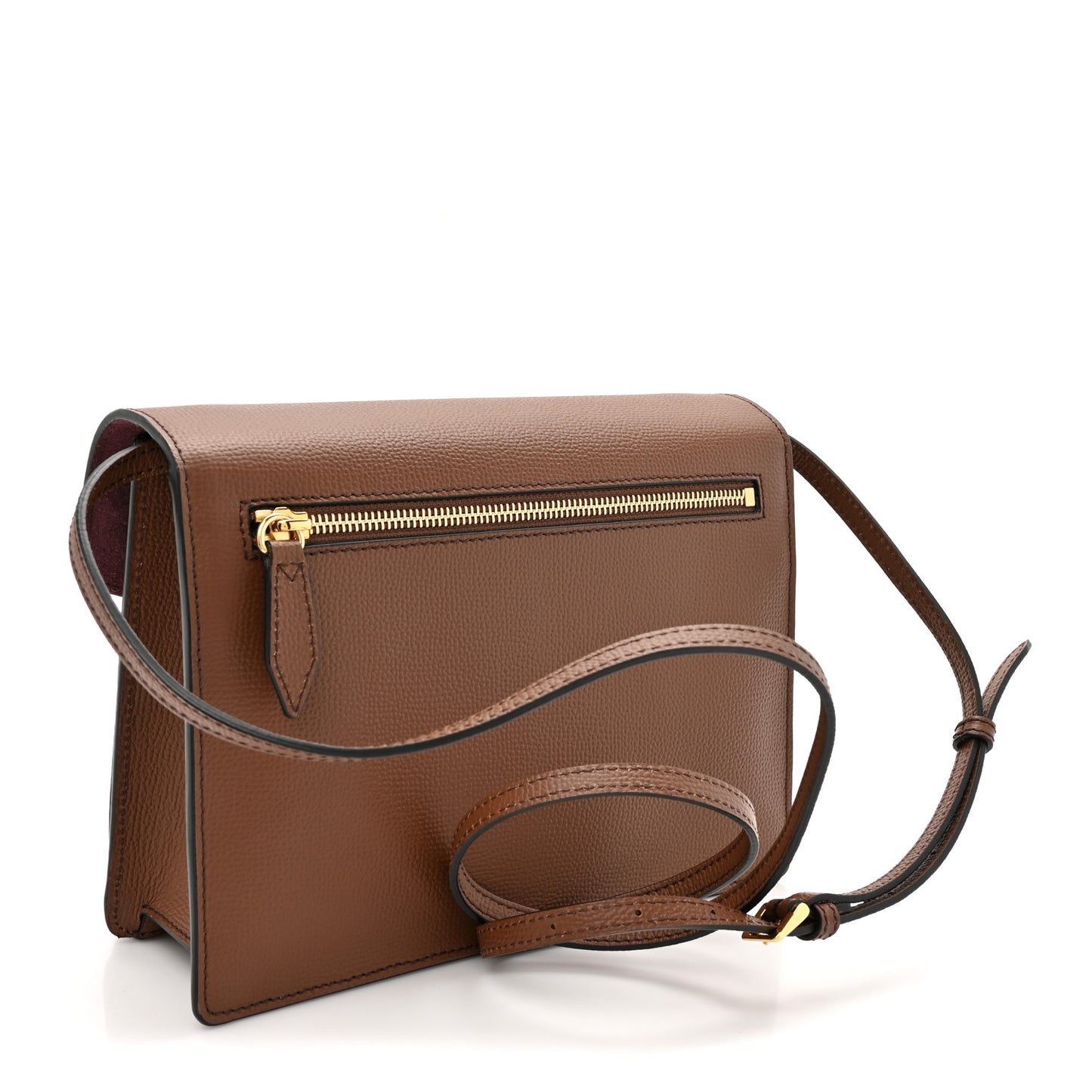 Derby Calfskin House Check Small Macken Crossbody Bag Tan
