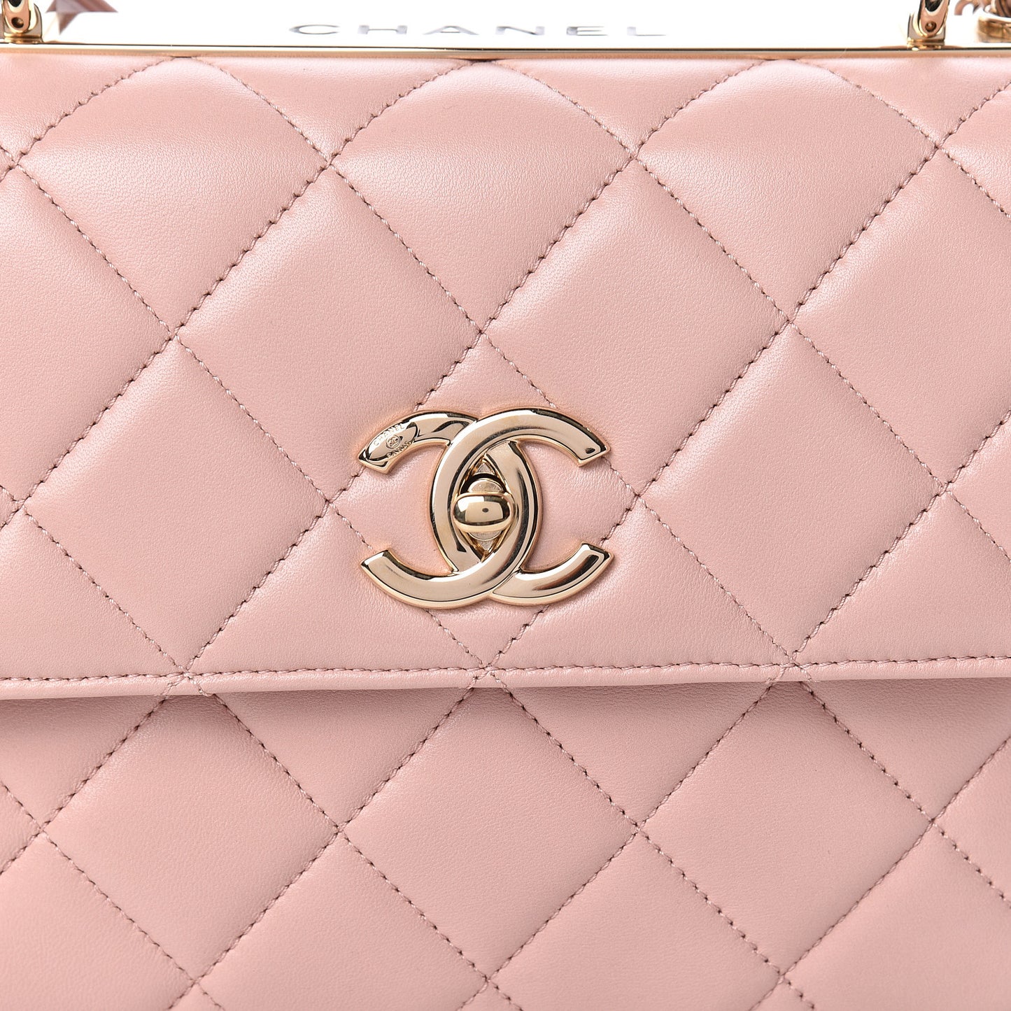Lambskin Quilted Small Trendy CC Flap Dual Handle Bag Pink