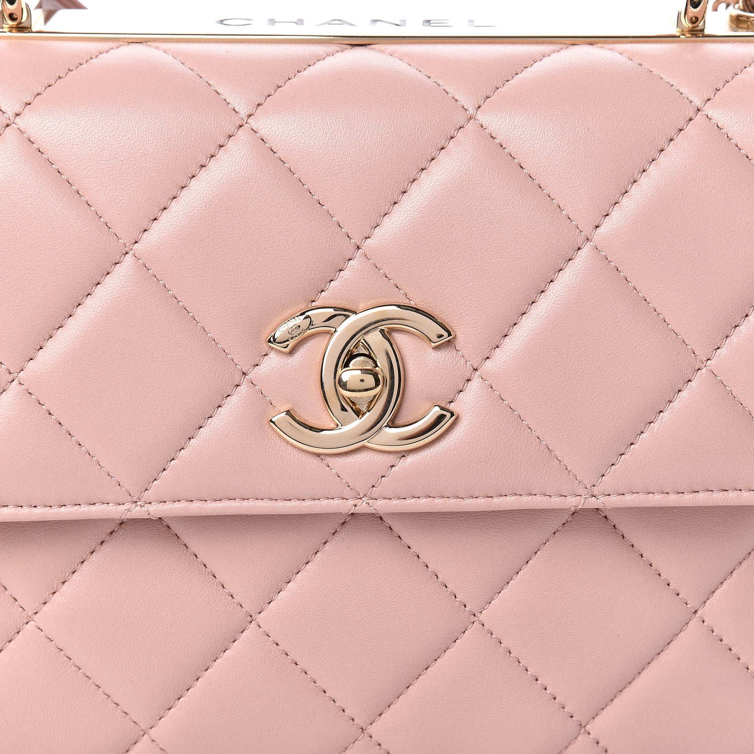 Chanel Lambskin Quilted Small Trendy CC Flap Dual Handle Bag Pink 10 of 10