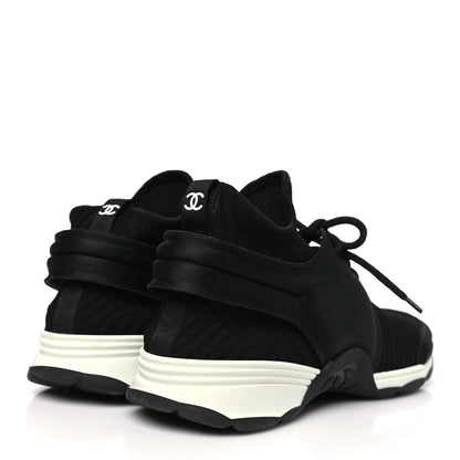 Chanel Stretch Fabric Womens CC Sneakers 40 Black 5 of 10