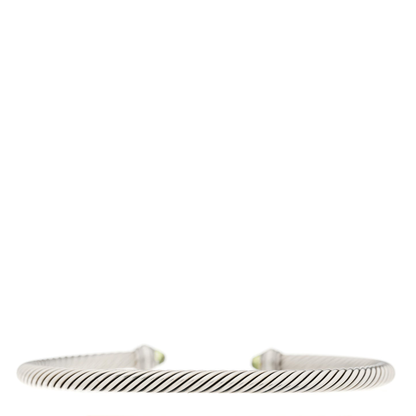 Sterling Silver 18K Yellow Gold Prasiolite 4mm Cable Classics Bracelet