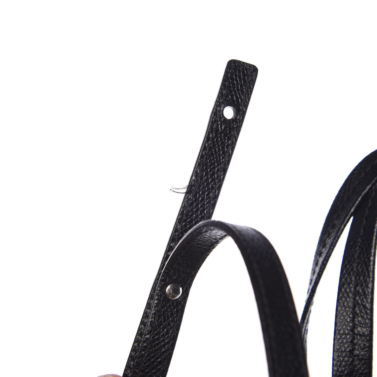 Grained Calfskin Small Vertical Cabas Black