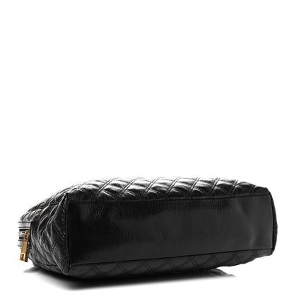 Marc Jacobs Lacquered Goatskin Quilted Karlie Satchel Black 4 of 8