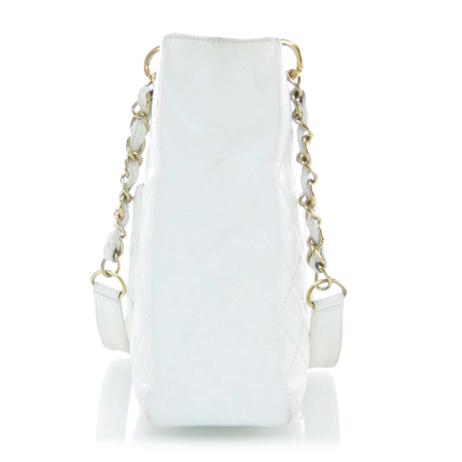 Chanel Caviar Petit Shopping Tote PST White 4 of 9