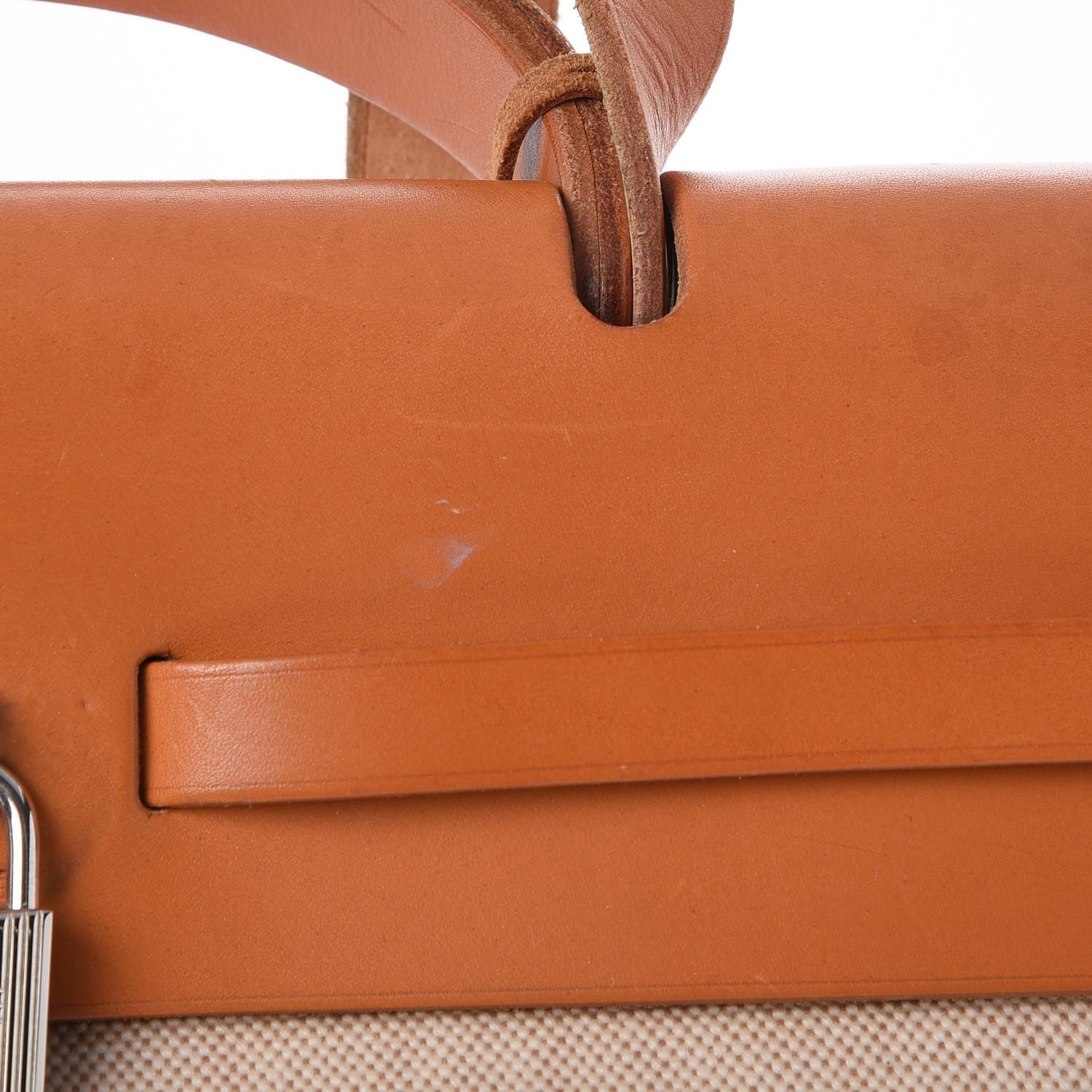 Hermes Toile Vache Calfskin Herbag 39 MM Natural 29 of 37