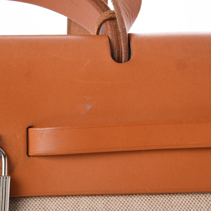 Hermes Toile Vache Calfskin Herbag 39 MM Natural 29 of 37