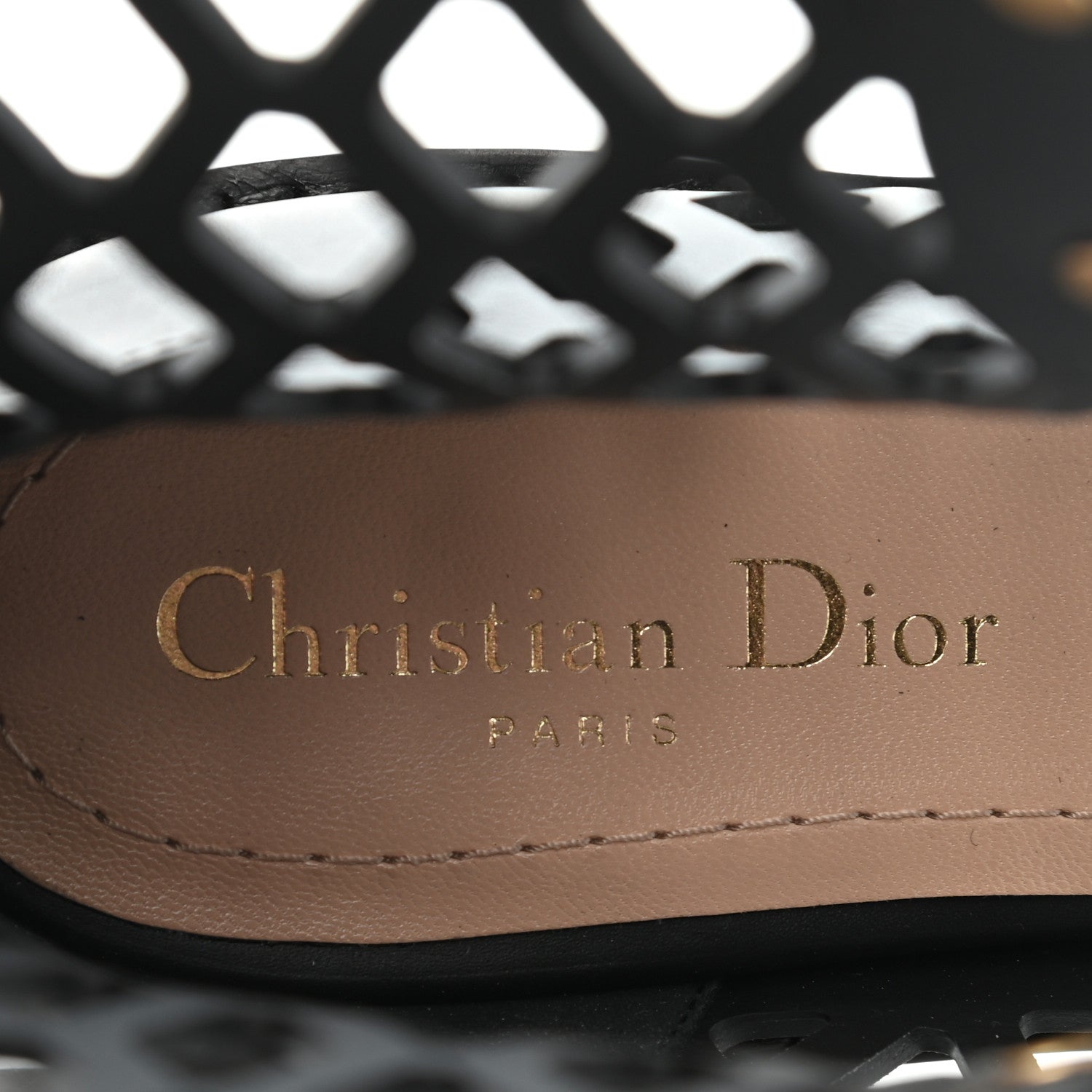 Christian Dior Matte Calfskin D-Trap Sandals 38.5 Black 7 of 8