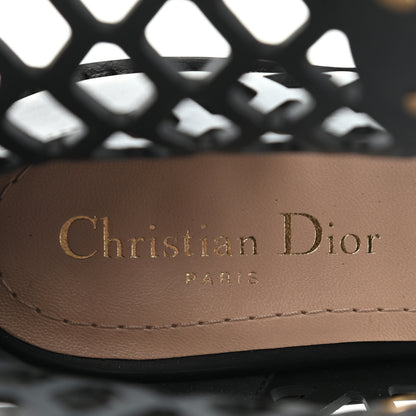 Christian Dior Matte Calfskin D-Trap Sandals 38.5 Black 7 of 8