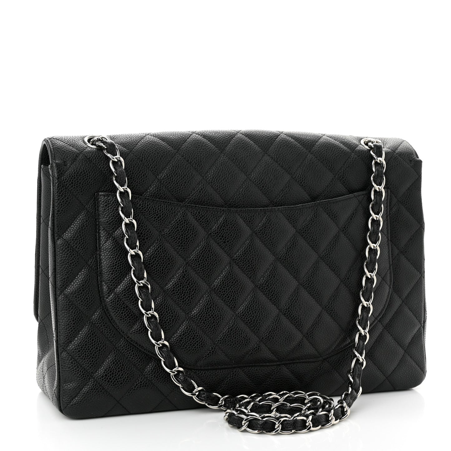Caviar Quilted Maxi Single Flap Black