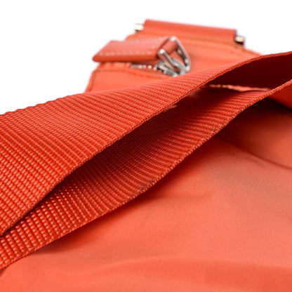 Prada Nylon Vela Flat Messenger Bag Papaya 9 of 11