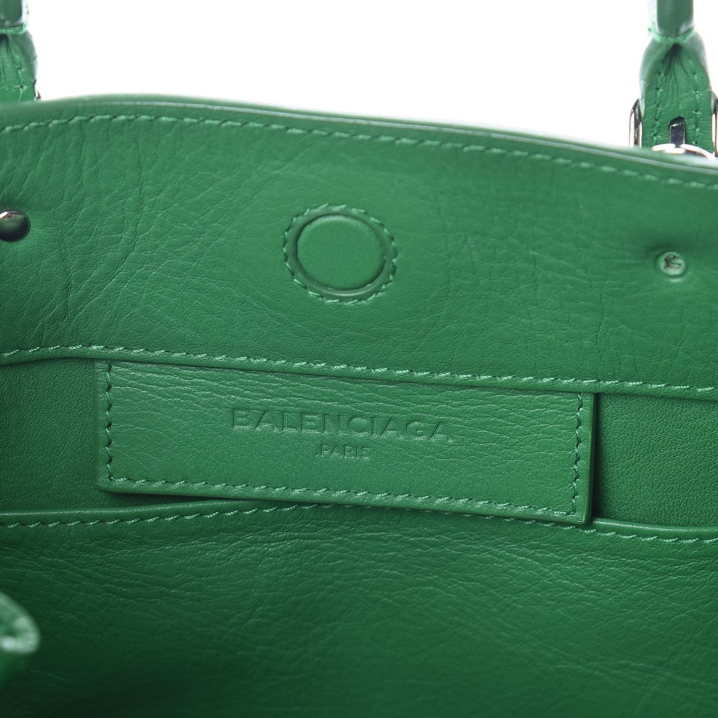 Veau Papier A6 Zip Around Tote Vert Trefle