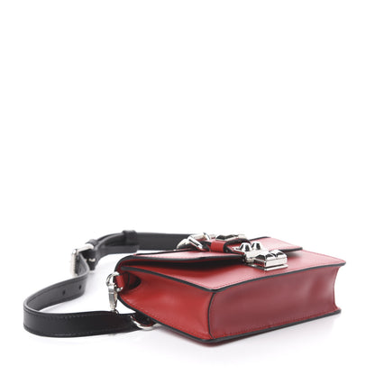 Prada Saffiano City Calfskin Studded Elektra Belt Bag Fuoco Black 3 of 7