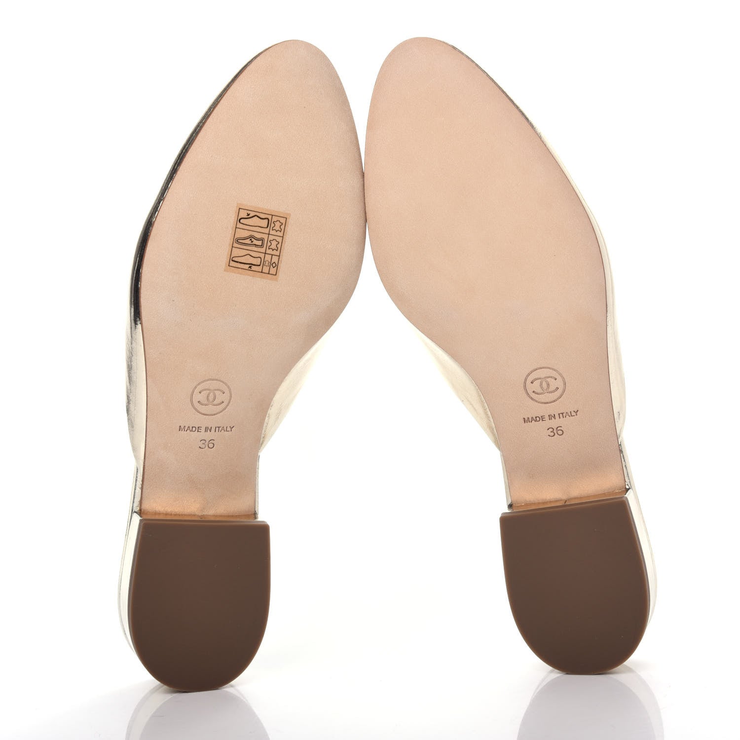 Chanel Metallic Sheepskin Mules 36 Gold 6 of 11
