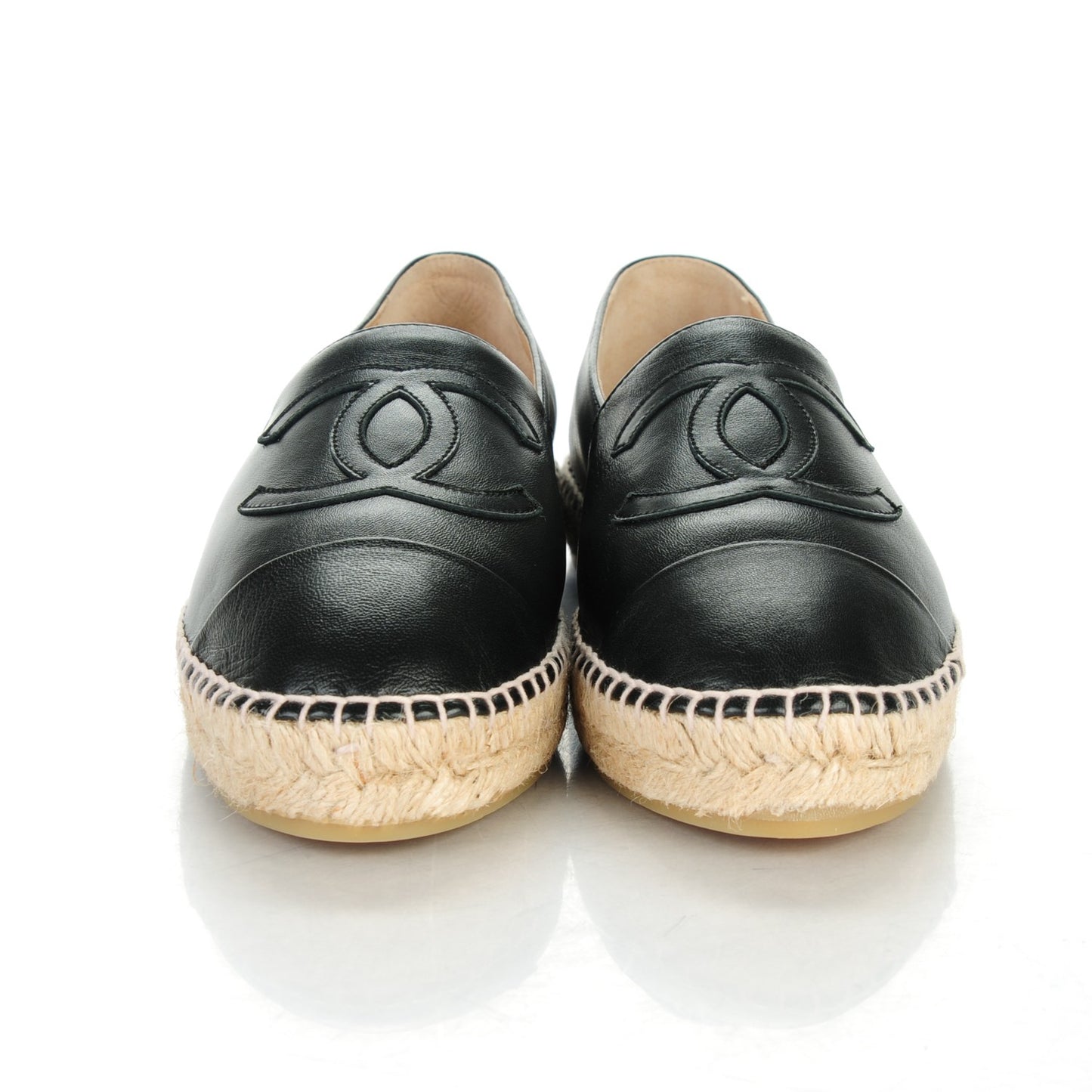 Lambskin CC Espadrilles 41 Black