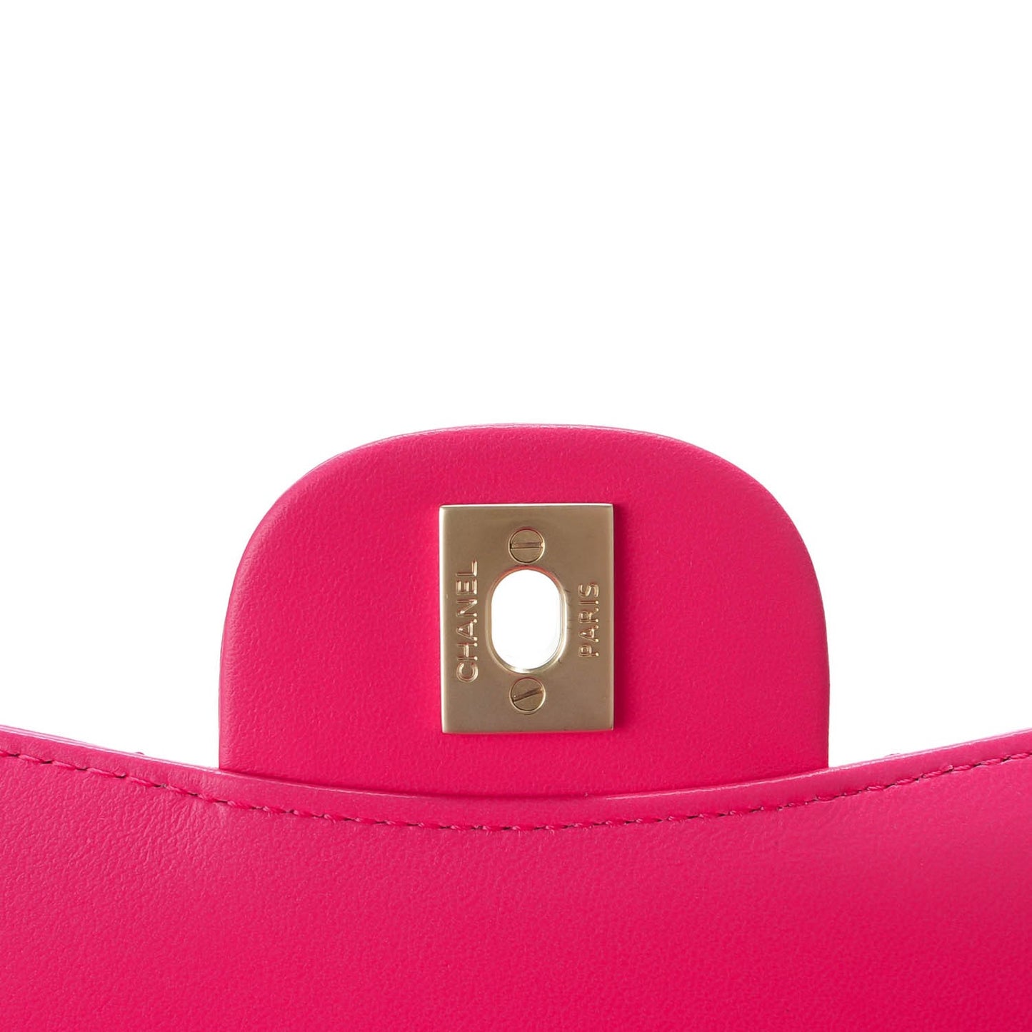 Lambskin Quilted Jumbo Mademoiselle Chic Flap Fuchsia