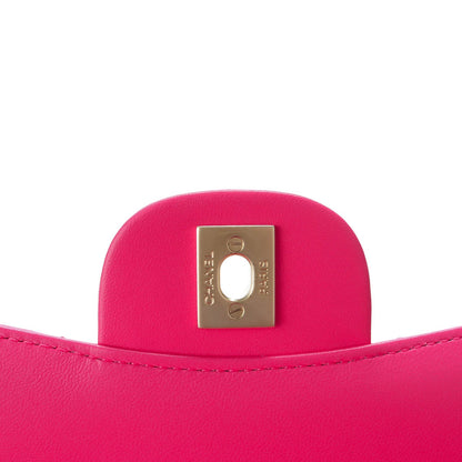 Chanel Lambskin Quilted Jumbo Mademoiselle Chic Flap Fuchsia 6 of 8