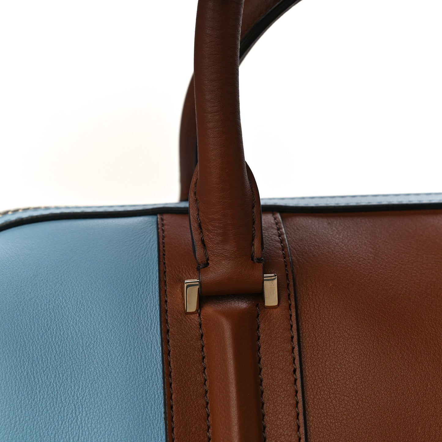 Goatskin Colorblock Medium Lucrezia Blue Brown