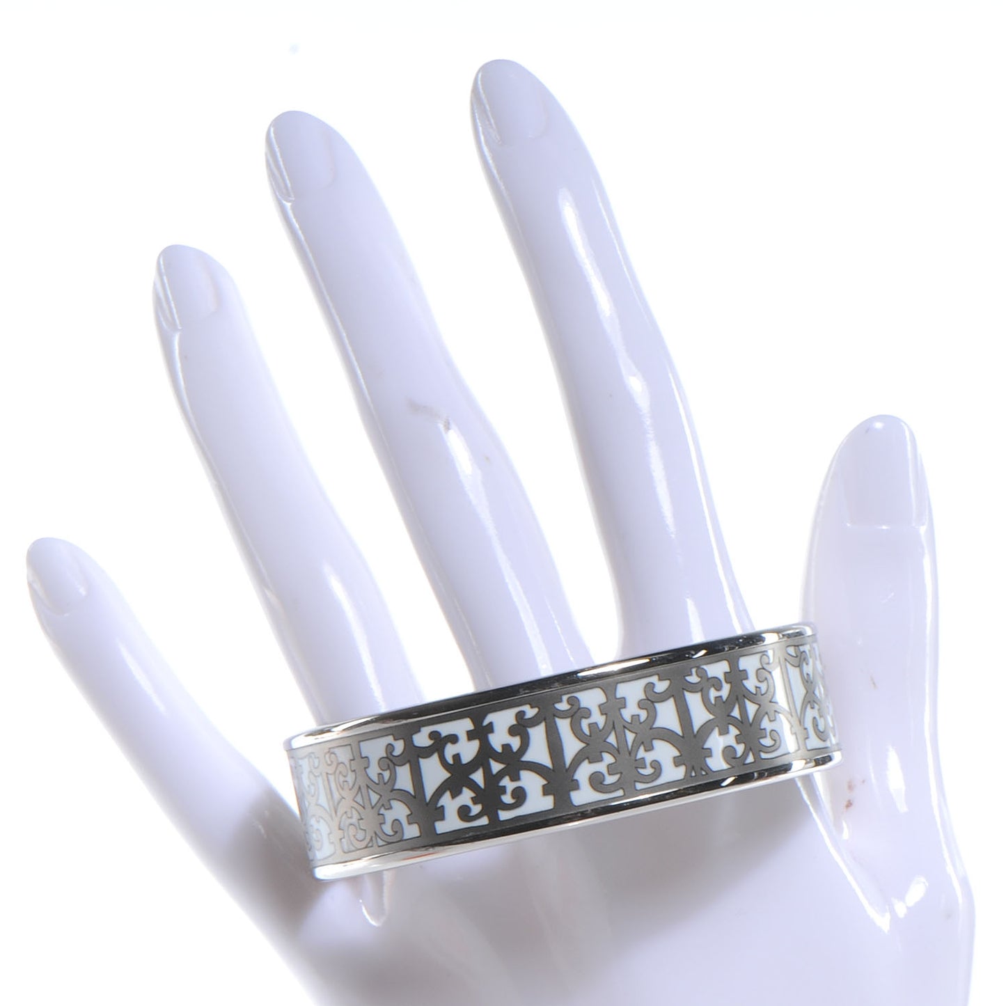 Enamel Printed Wide Balcons du Guadalquivir Bracelet 65 Silver